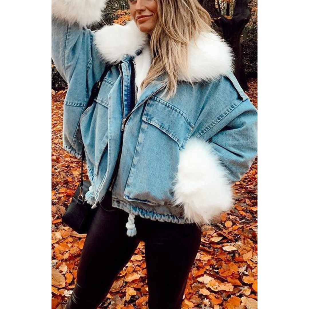 Valeria | Veste D'hiver En Jean Pour Femmes