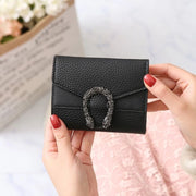 Petit portefeuille élégant à boucle noir