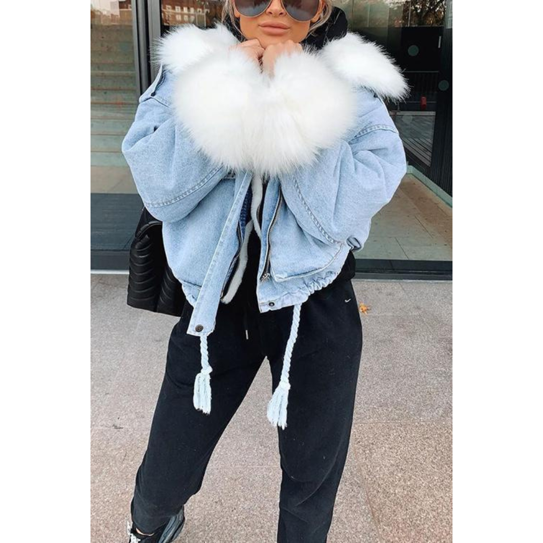 Valeria | Veste D'hiver En Jean Pour Femmes