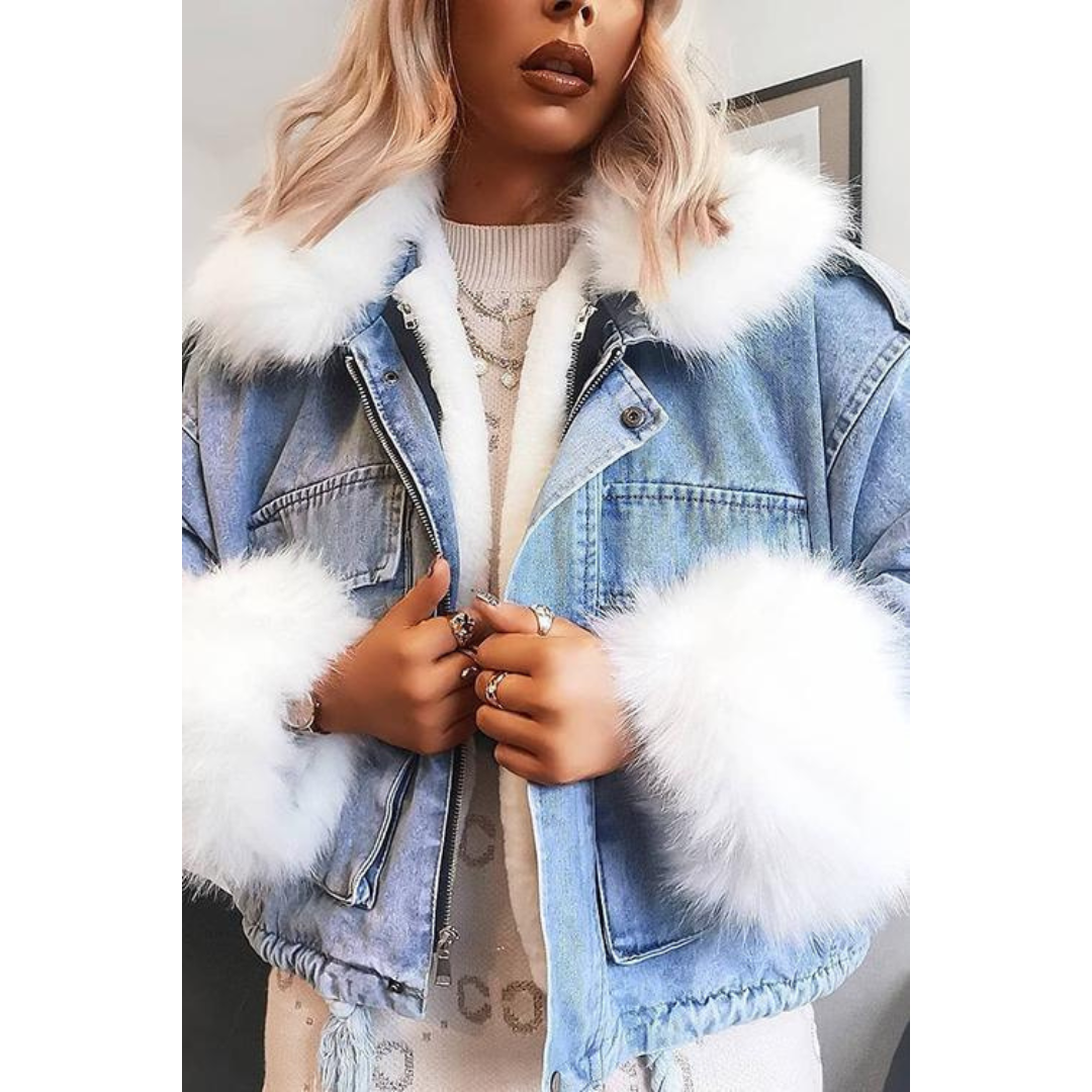 Valeria | Veste D'hiver En Jean Pour Femmes