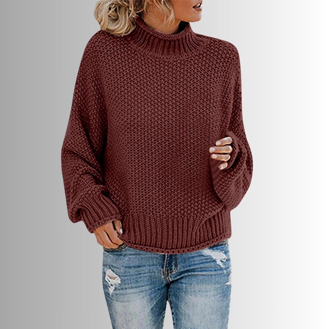 SANDY | Pull à col haut décontracté