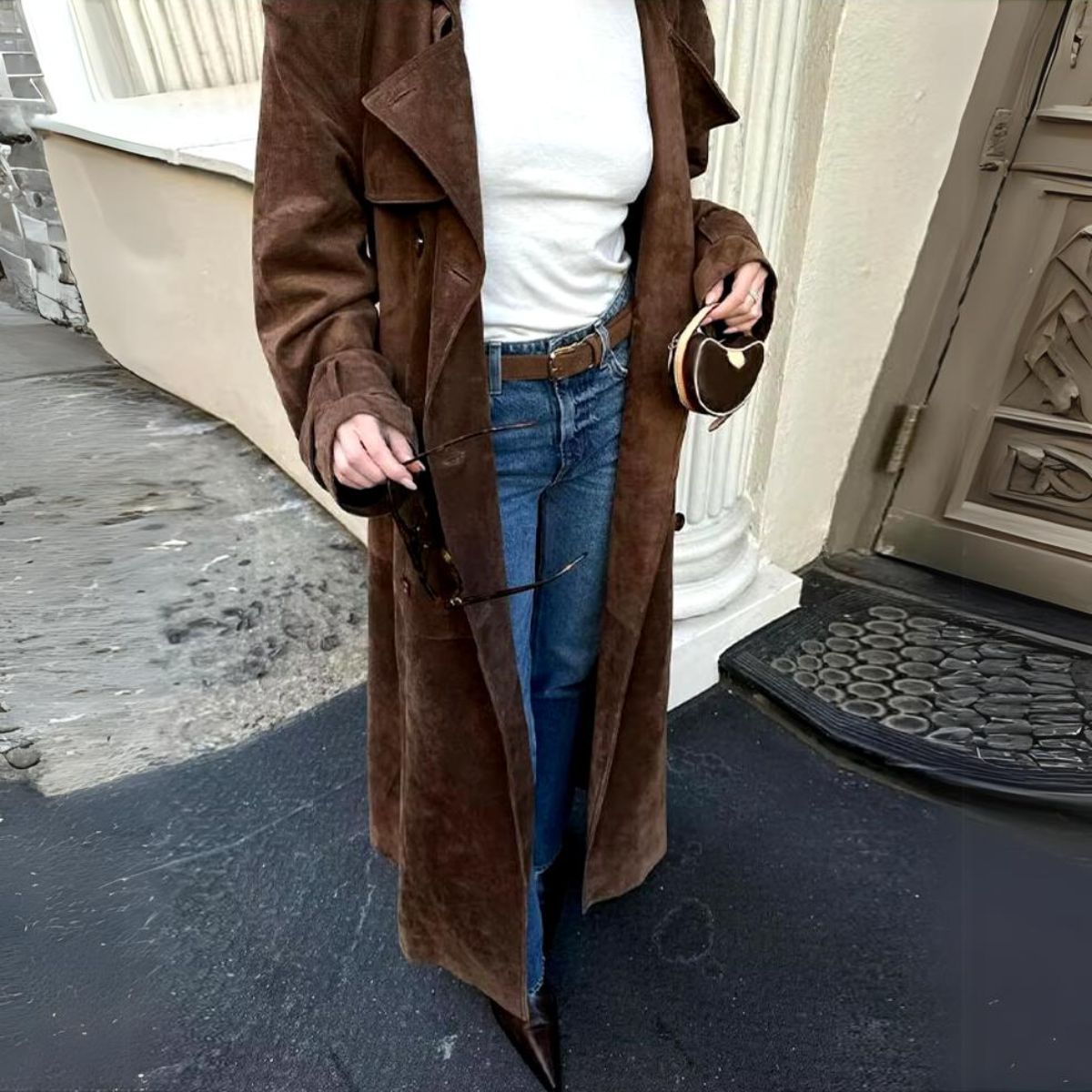 Molly | Trench-coat en faux daim