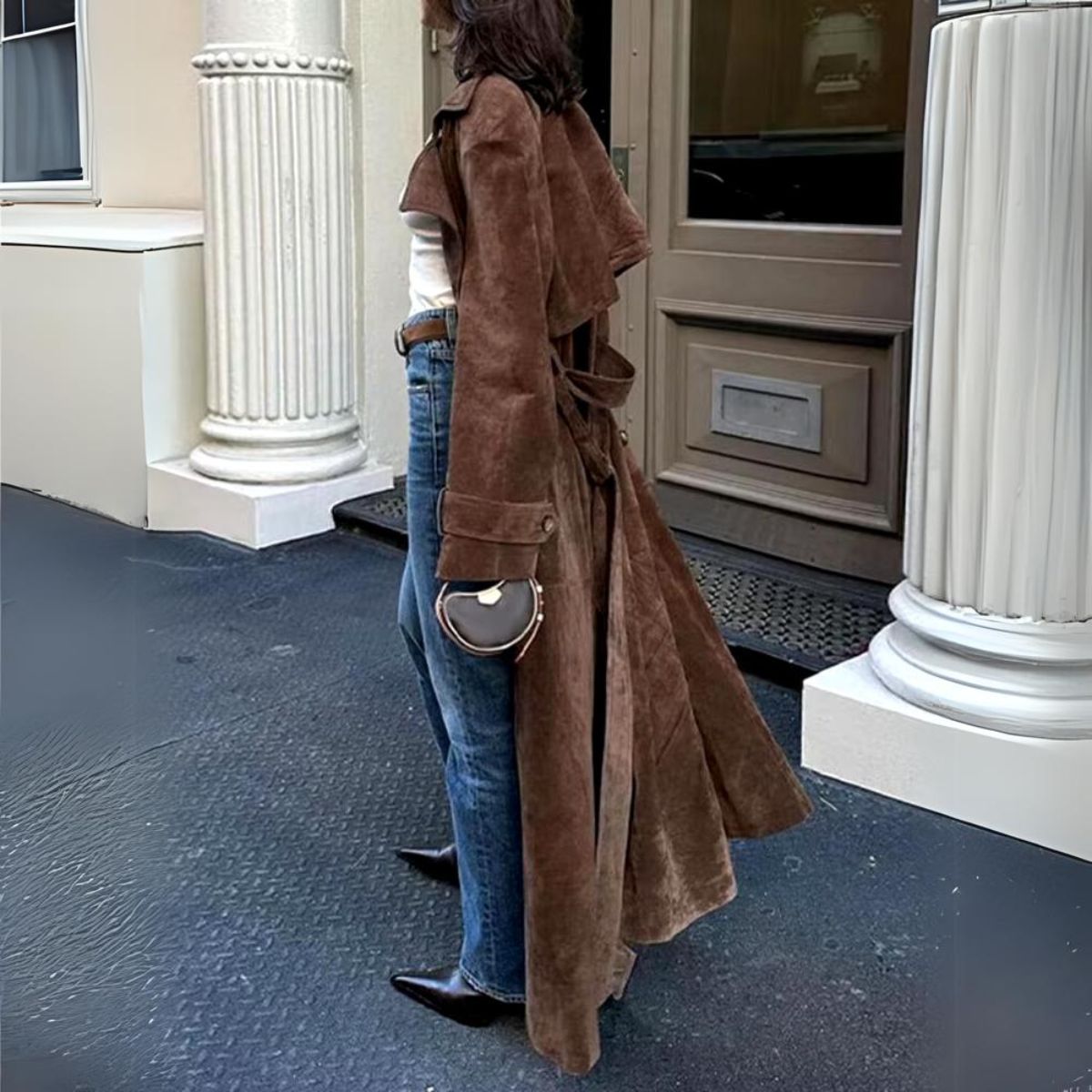 Molly | Trench-coat en faux daim