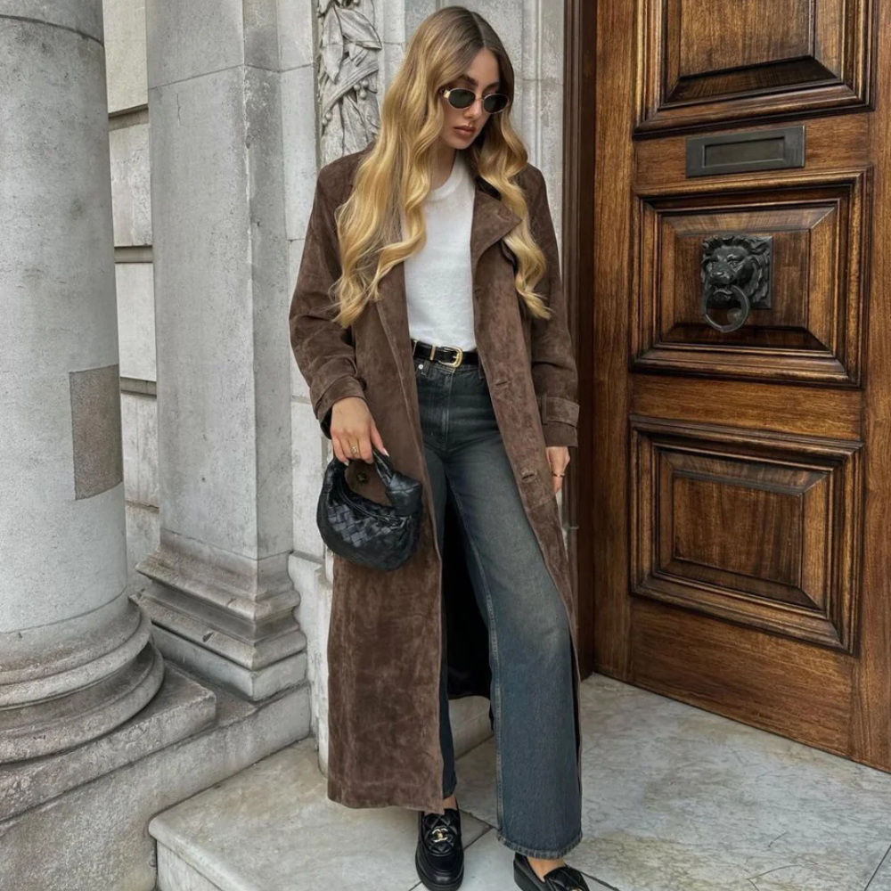 Molly | Trench-coat en faux daim