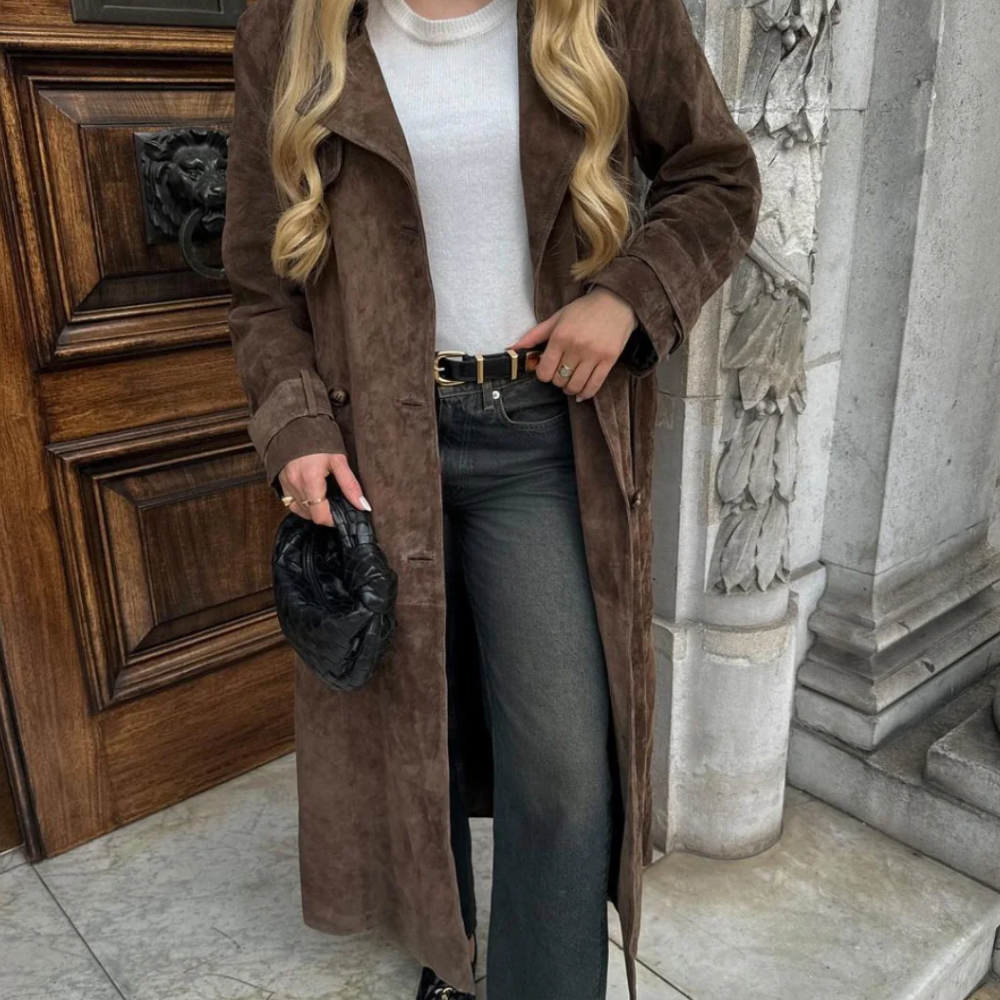 Molly | Trench-coat en faux daim