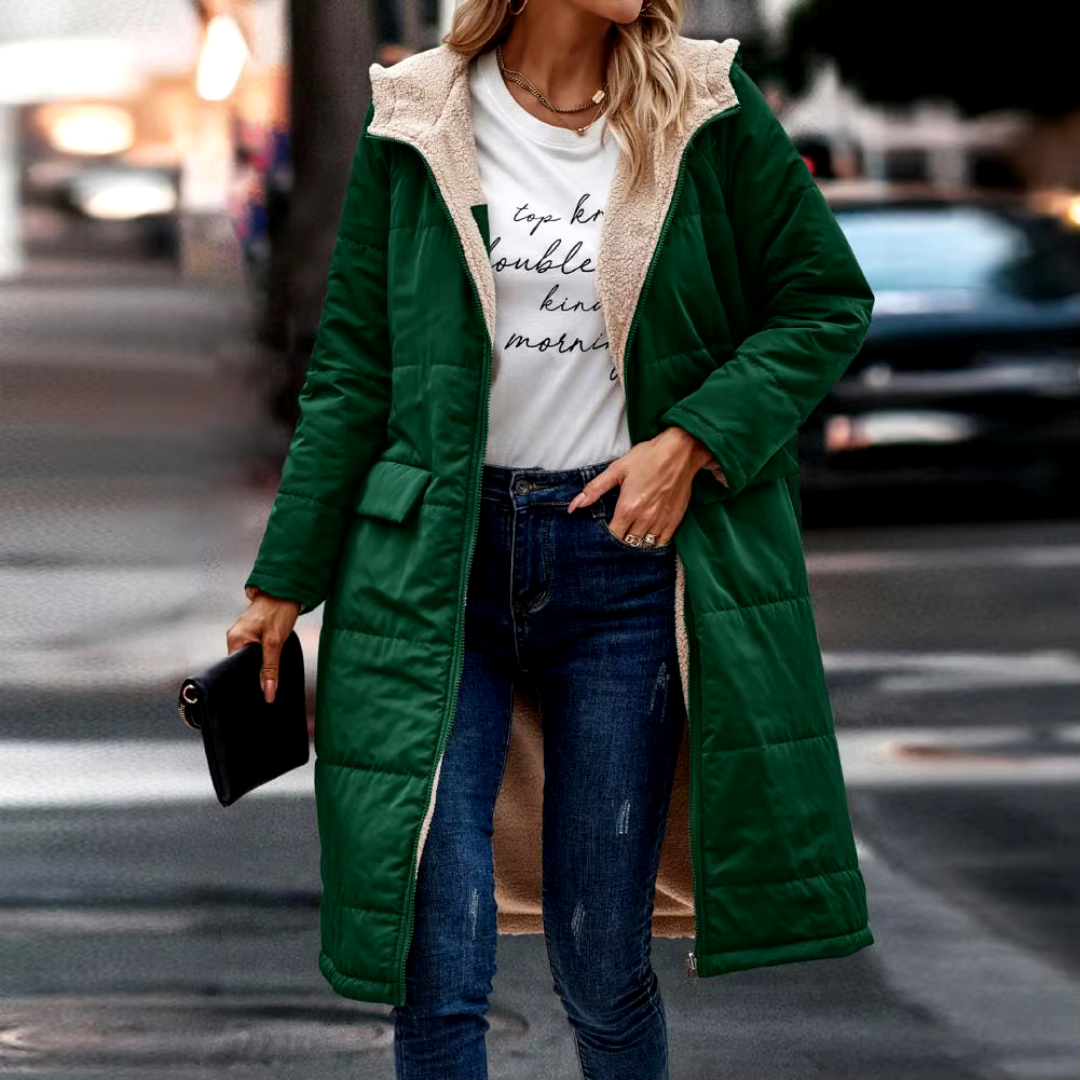 SYLVIA | Veste d'hiver chic réversible