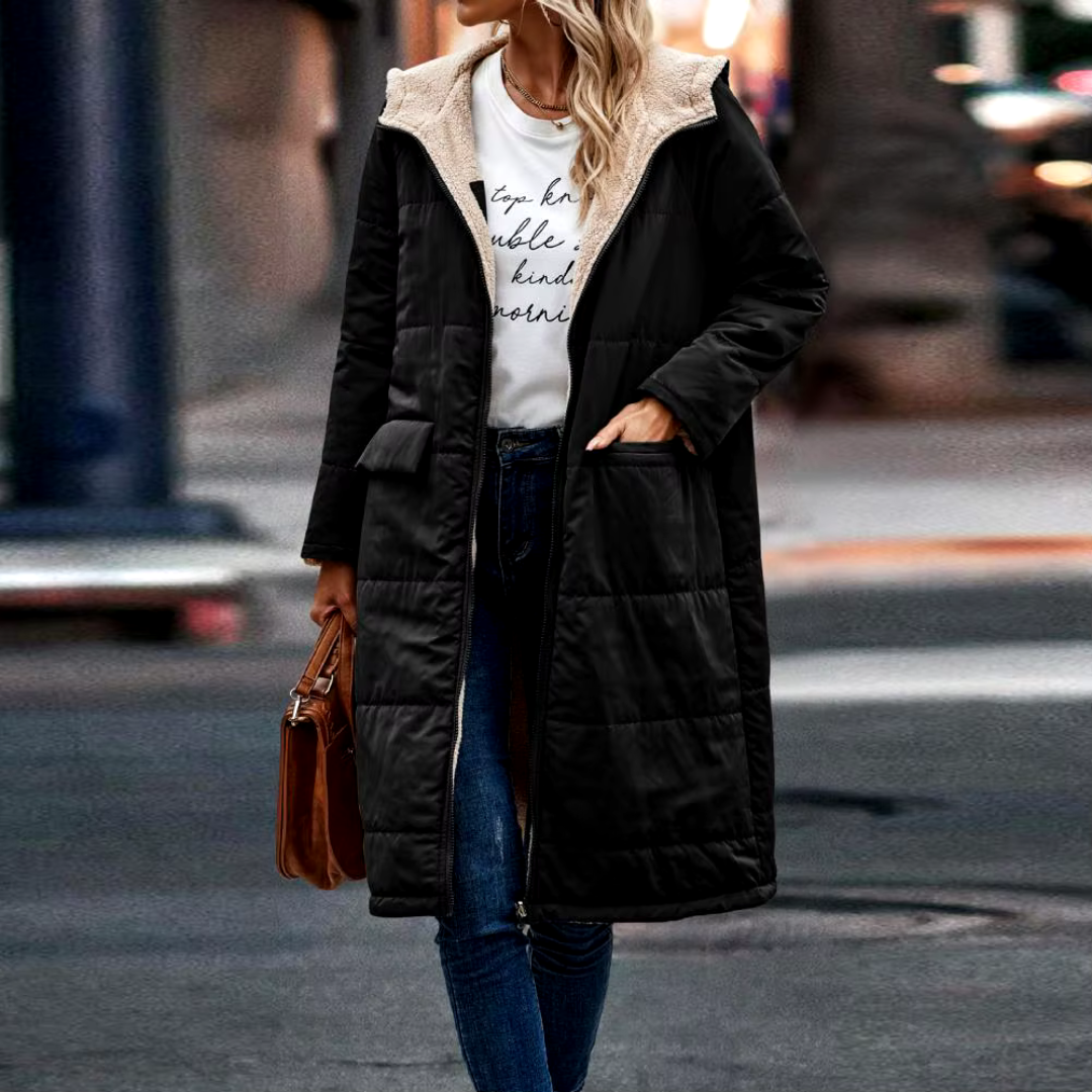 SYLVIA | Veste d'hiver chic réversible