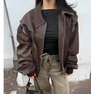 Ruby | Manteau oversize contrasté pour femmes